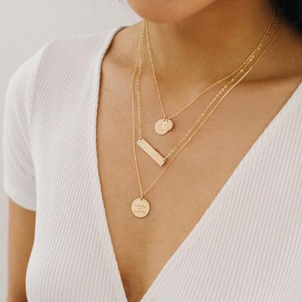 Inner Peace Mantra Minimalist Pendant Necklace - Picture 2 of 16